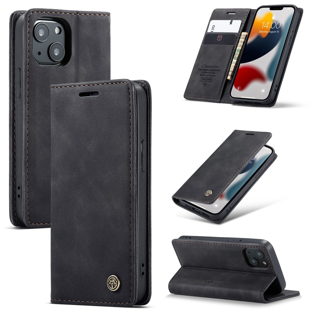 Slim Lommebokveske iPhone 13 Mini Svart