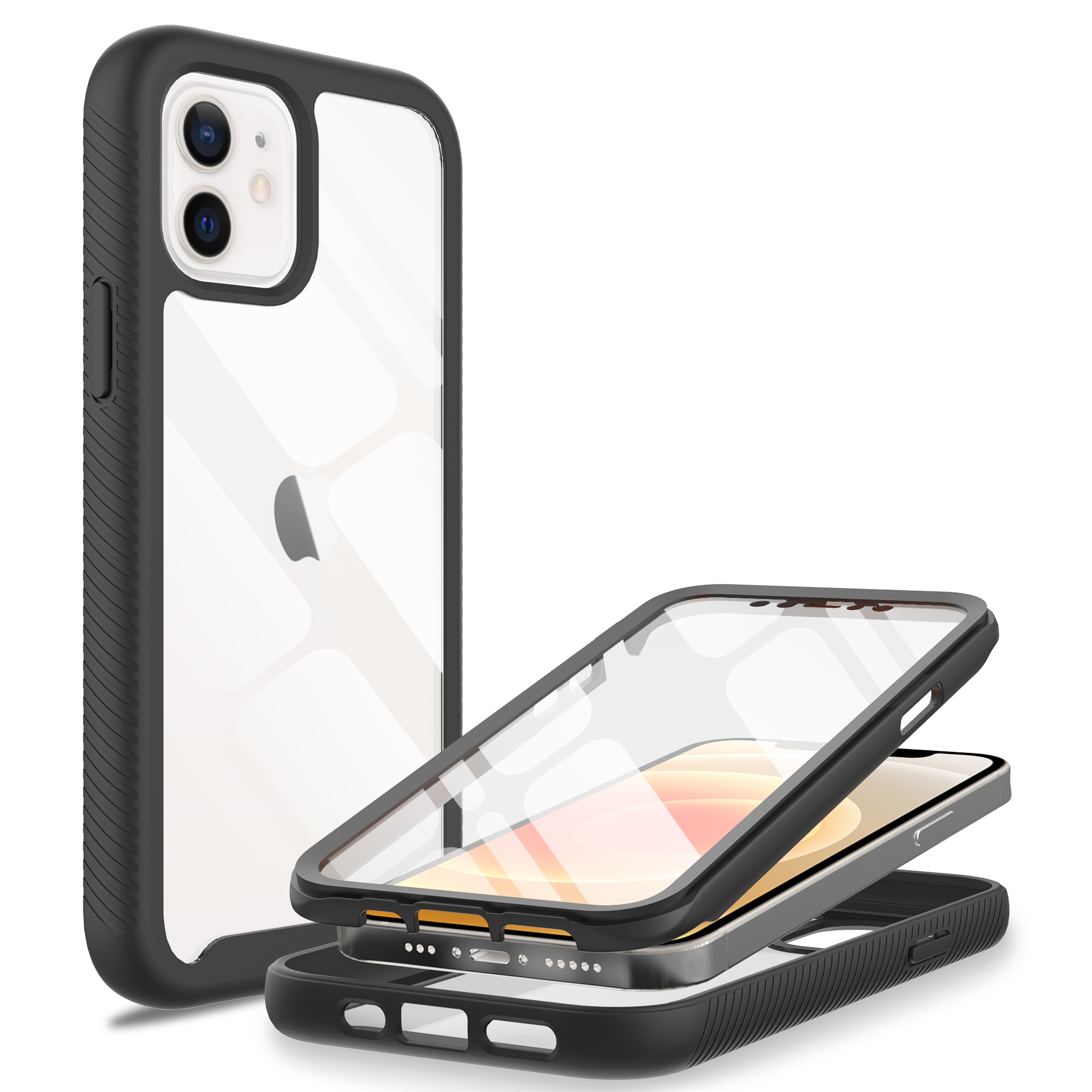 Full Protection Case iPhone 12/iPhone 12 Pro Svart