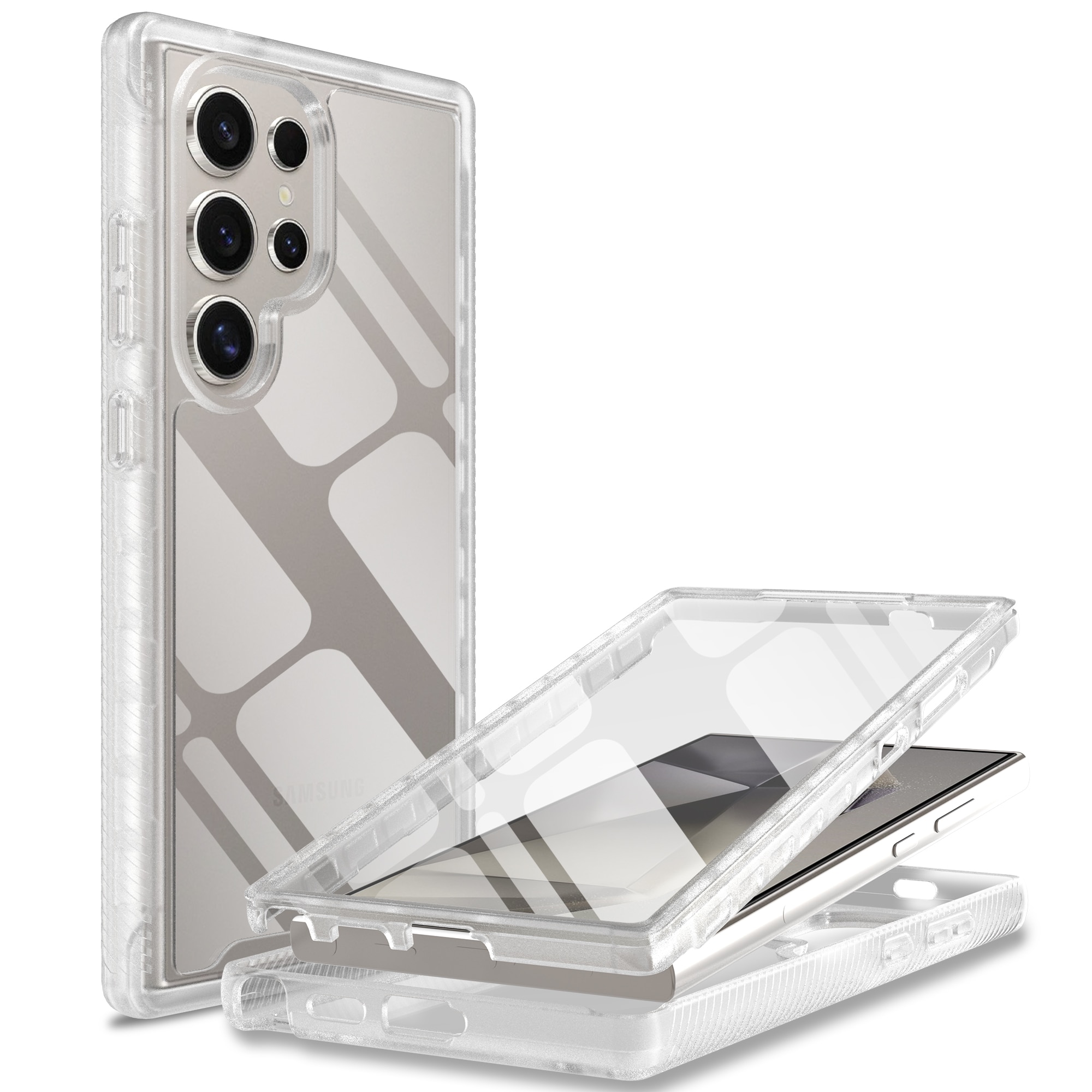Full Protection Case Samsung Galaxy S25 Ultra Gjennomsiktig