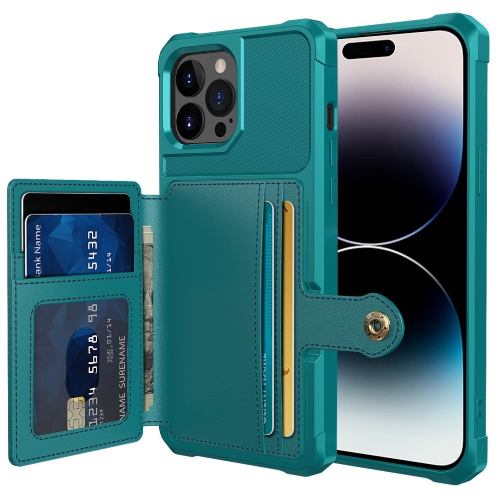 Tough Multi-slot Deksel iPhone 14 Pro Grønn