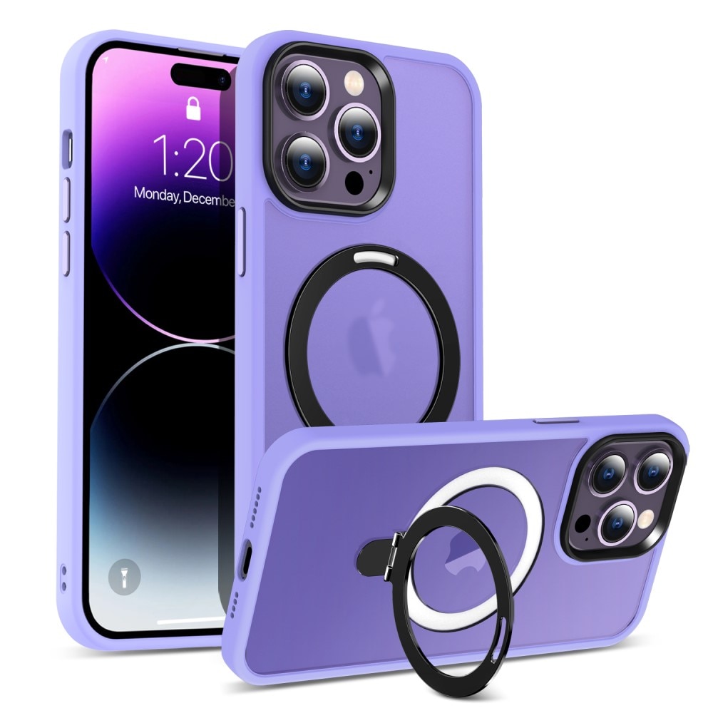 Hybriddeksel MagSafe Ring iPhone 14 Pro Lilla