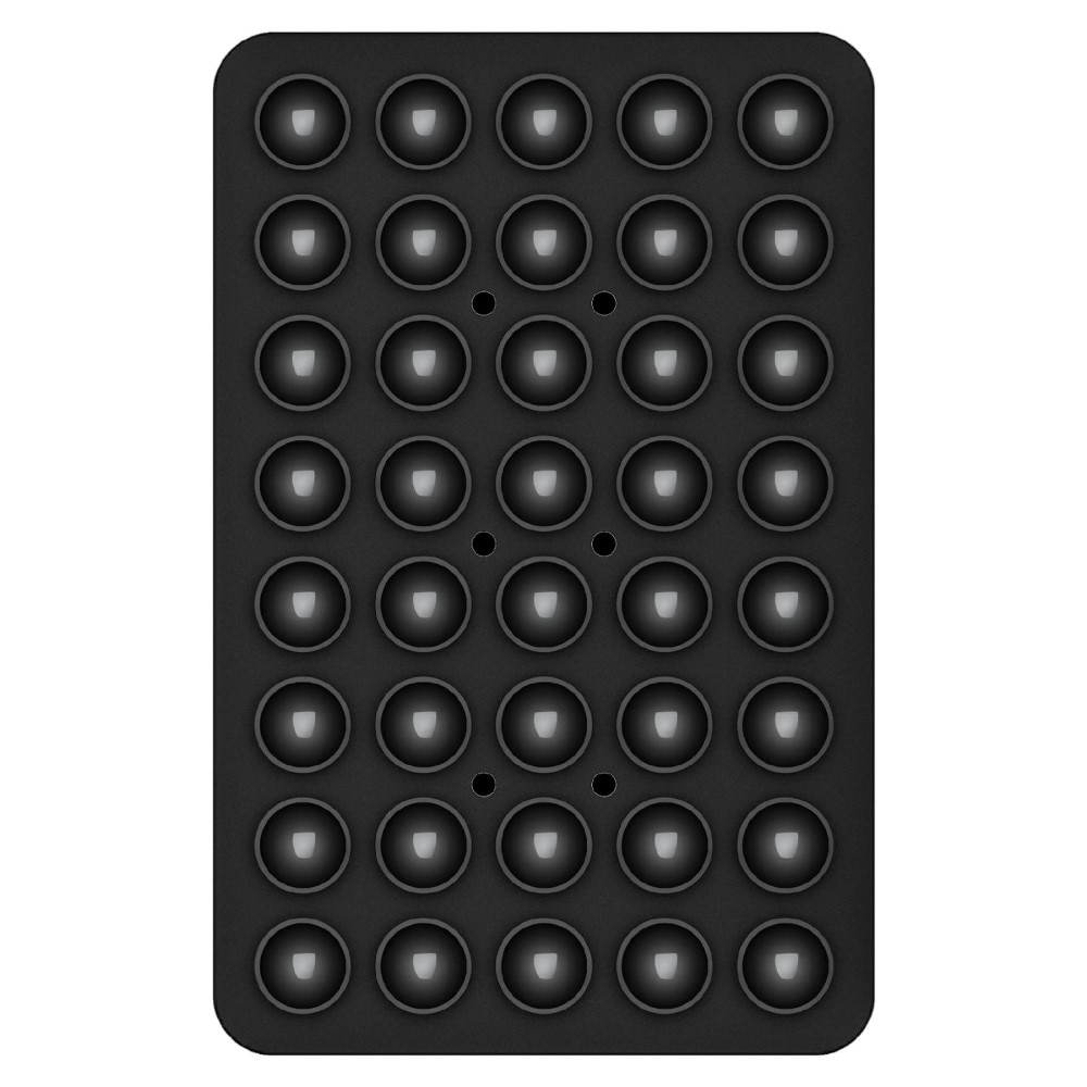 Mobilholder med dobbeltsidige sugekopper svart