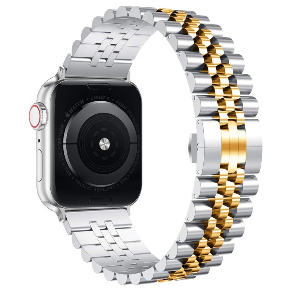 Stainless Steel Bracelet Apple Watch Series 7 41mm Sølv/gull
