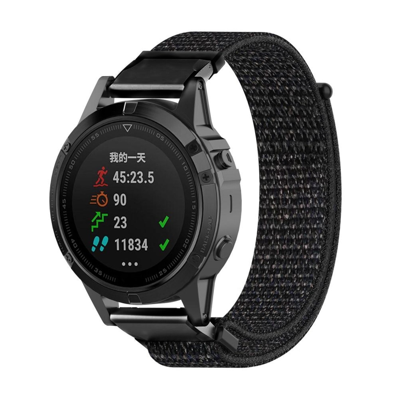 Garmin Instinct 3 45mm Nylonreim Svart