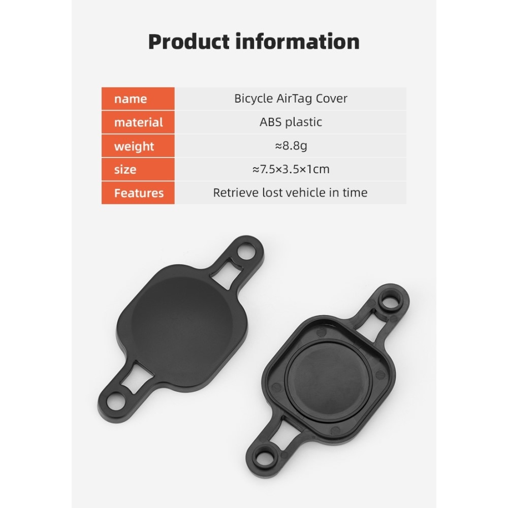 Apple AirTag sykkelholder svart