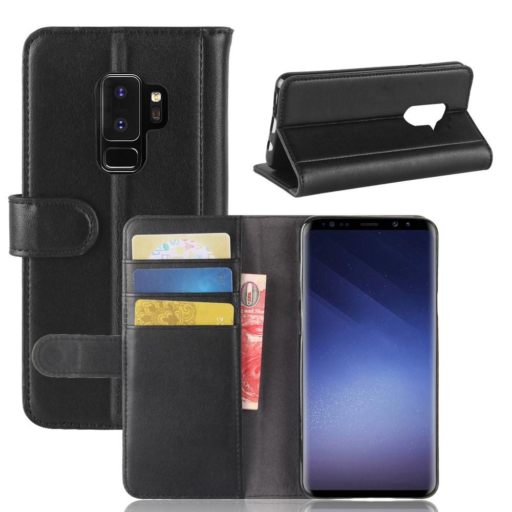 Ekte Lærveske Samsung Galaxy S9 Plus Svart