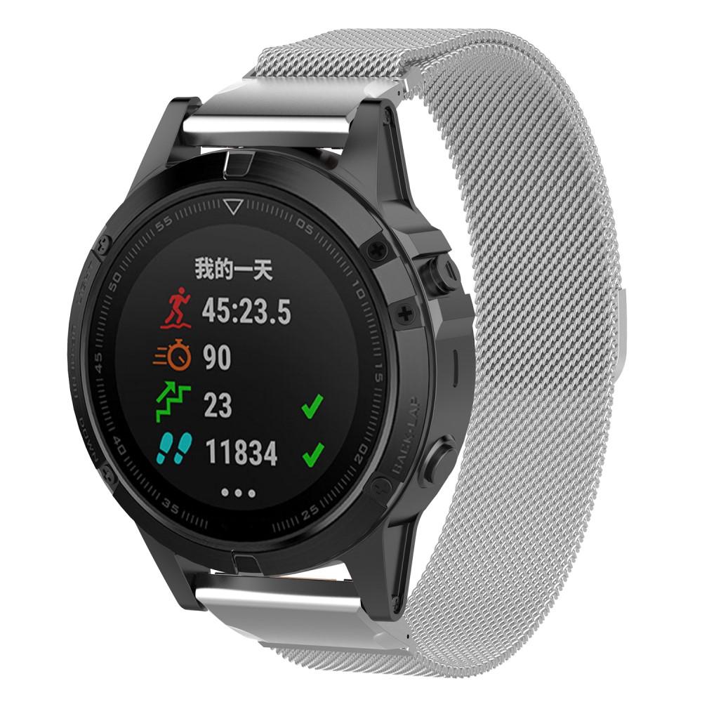 Garmin Instinct 3 45mm Reim Milanese Loop Sølv