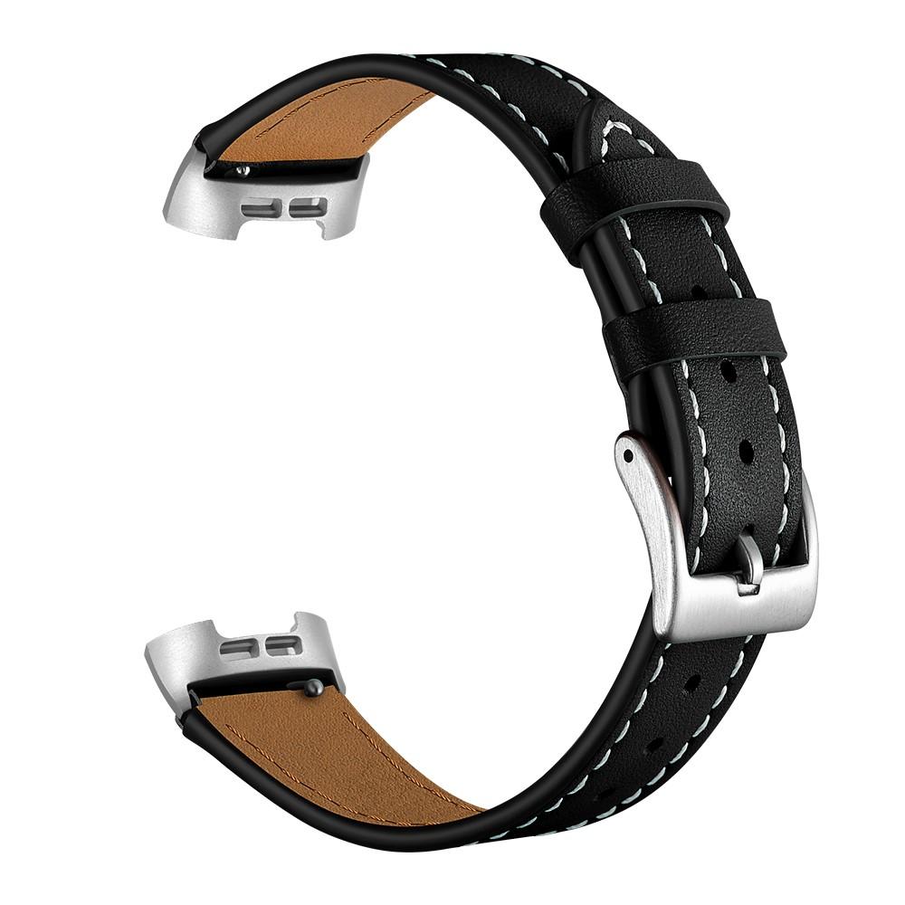 Fitbit Charge 3/Charge 4 Reim Lær Svart