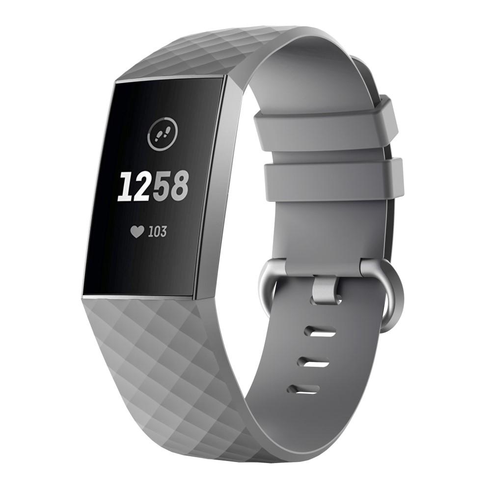 Fitbit Charge 3/Charge 4 Reim Silikon Grå