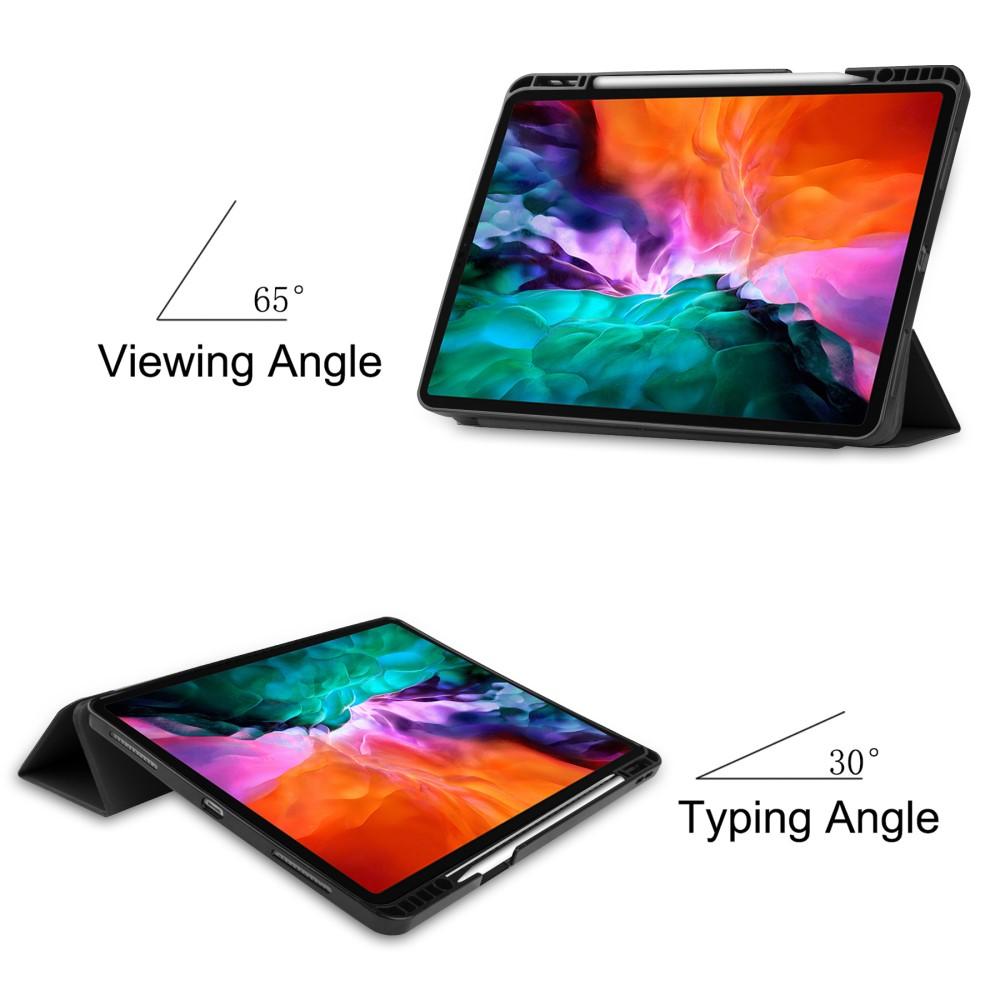 Apple iPad Pro 12.9 6th Gen (2022) Etui Tri-fold Pencil-holder Svart